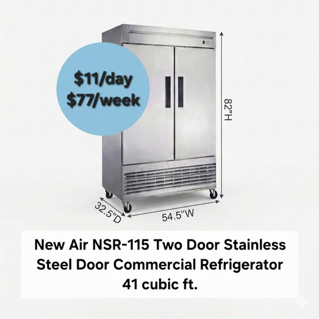 NEW-AIR NSR-115 Two door stainless steel commercial cooler