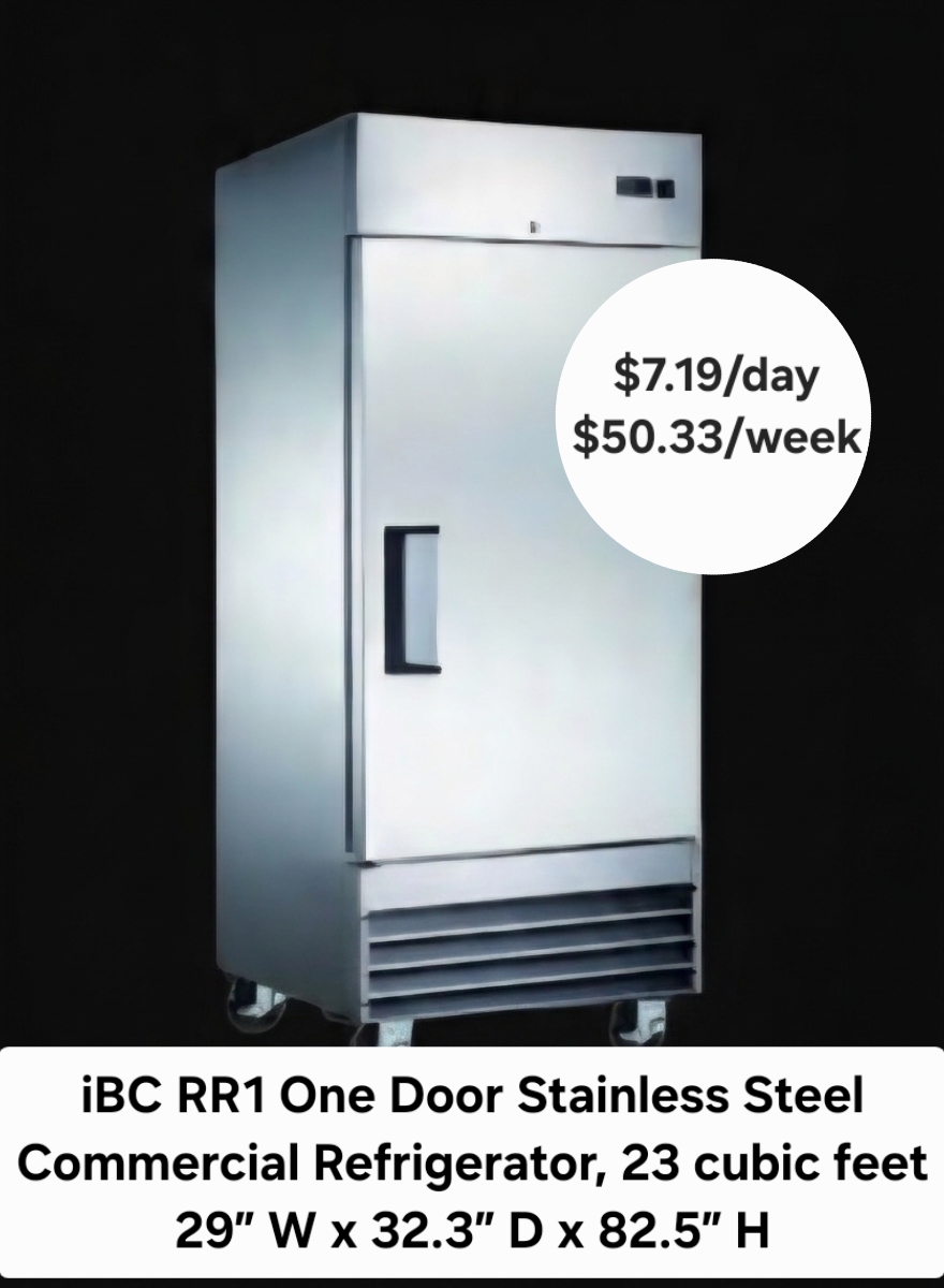 IBC RR1 One door stainless steel commercial cooler