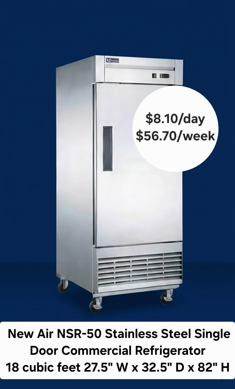 NEW-Air NSR-50 Stainless steel single door commercial cooler