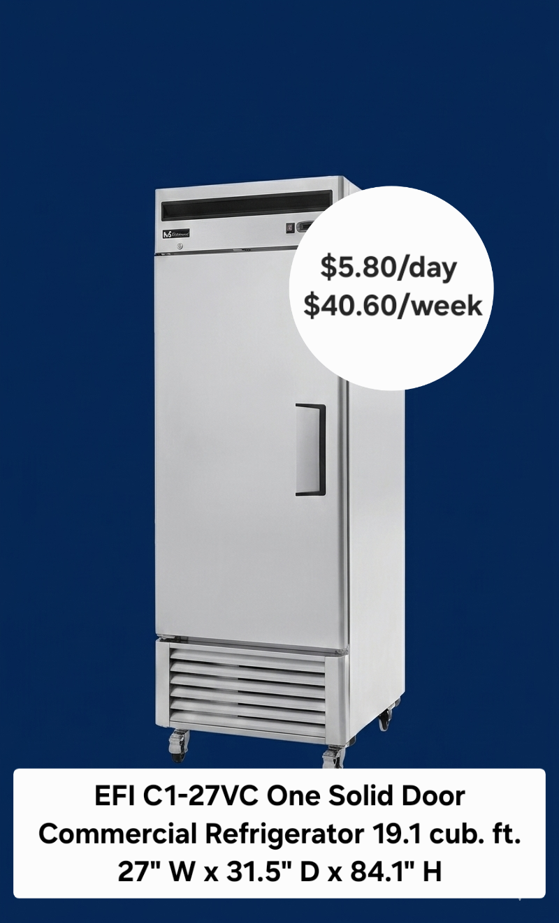 EFI C1-27VC One solid door commercial stainless steel cooler