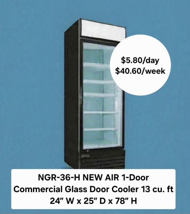 NEW-Air NGR-36-H Single glass door commercial cooler