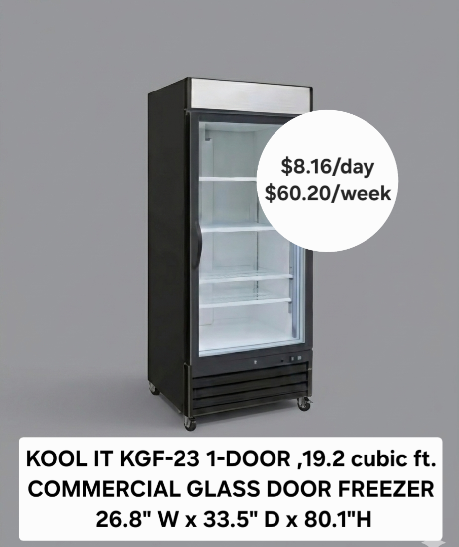 KOOL IT KGF-23 Single glass door commercial freezer