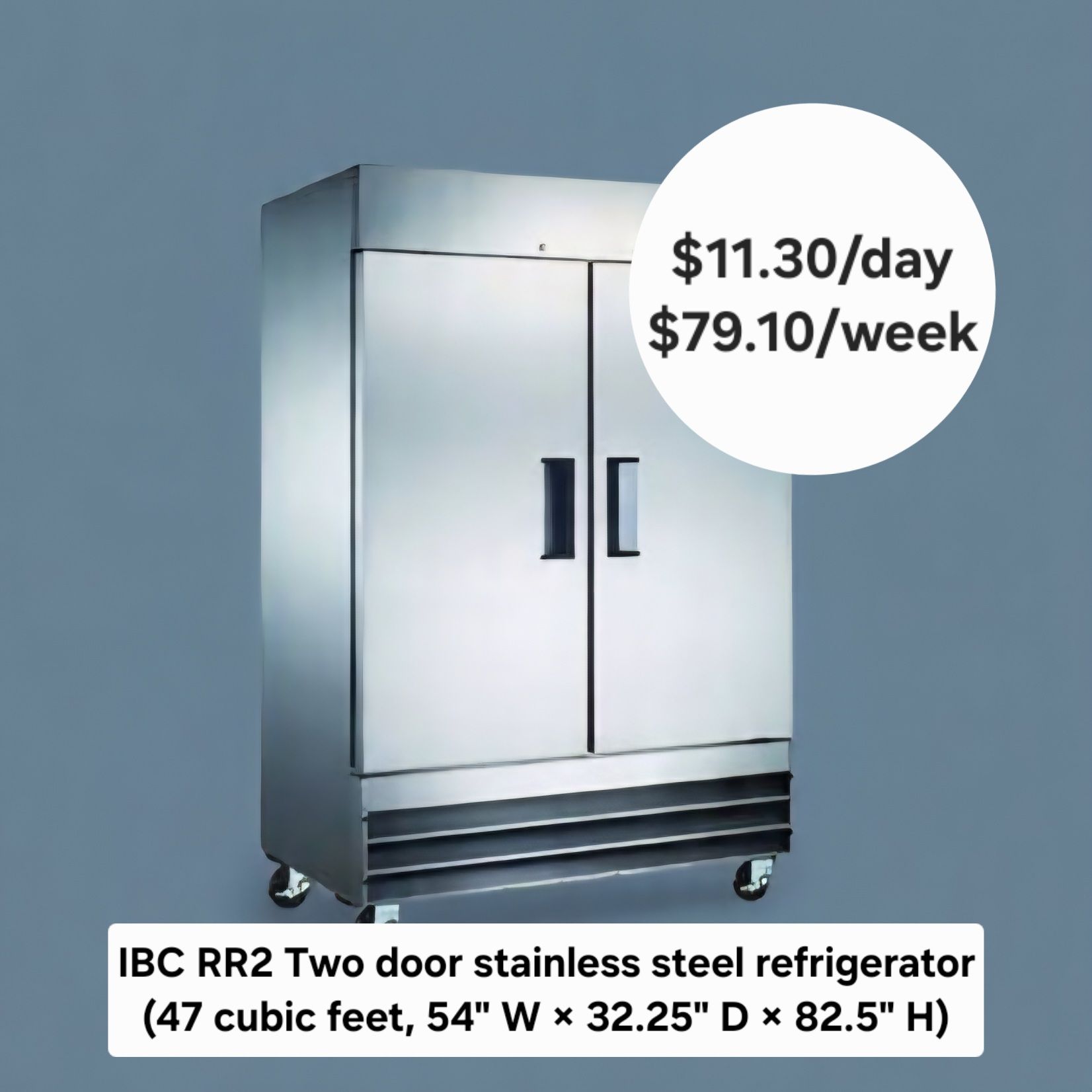 IBC RR2 Two door commercial stainless steel cooler