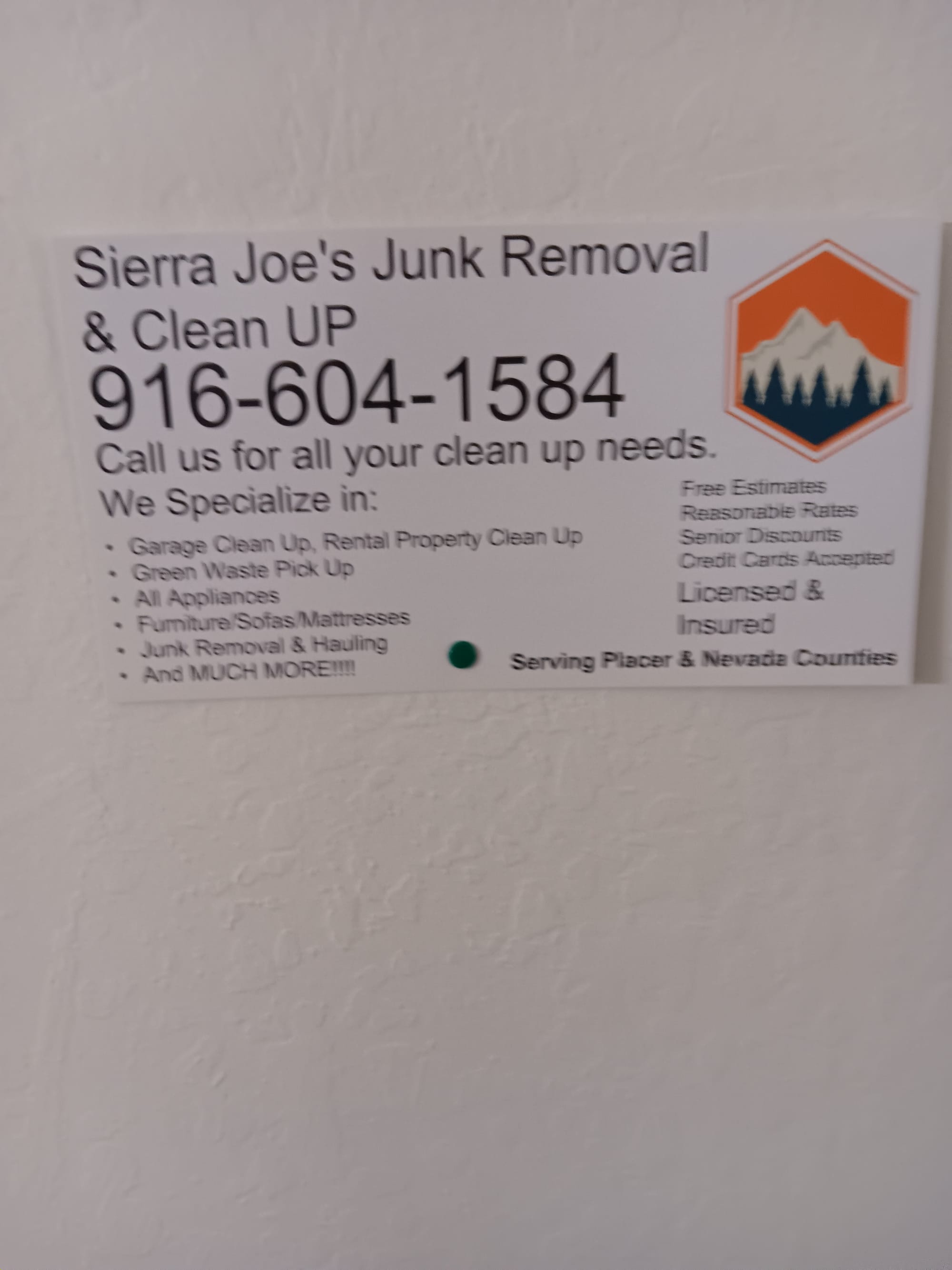 Serving Placer & Nevada Counties !!!!