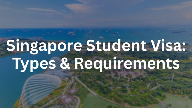 Singapore Student Visa: Types & Requirements