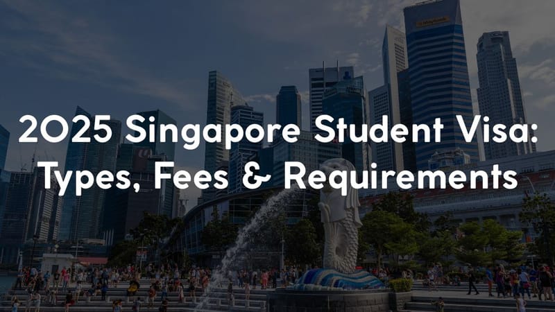 2025 Singapore Student Visa: Types, Fees & Requirements