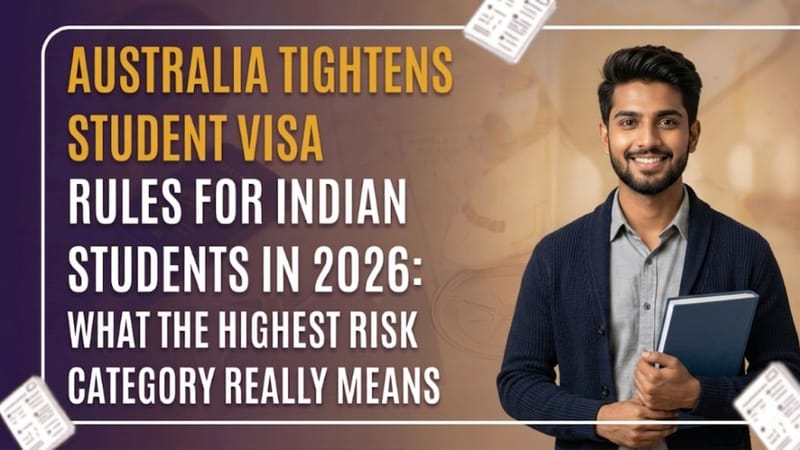 Australia Tightens Student Visa Rules for Indian Students in 2026: What the Highest Risk Category Really Means