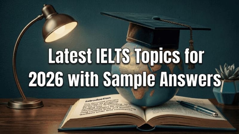 Latest IELTS Topics for 2026 with Sample Answers