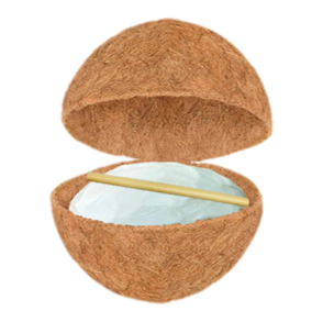 Agua de coco con pulpa intacta