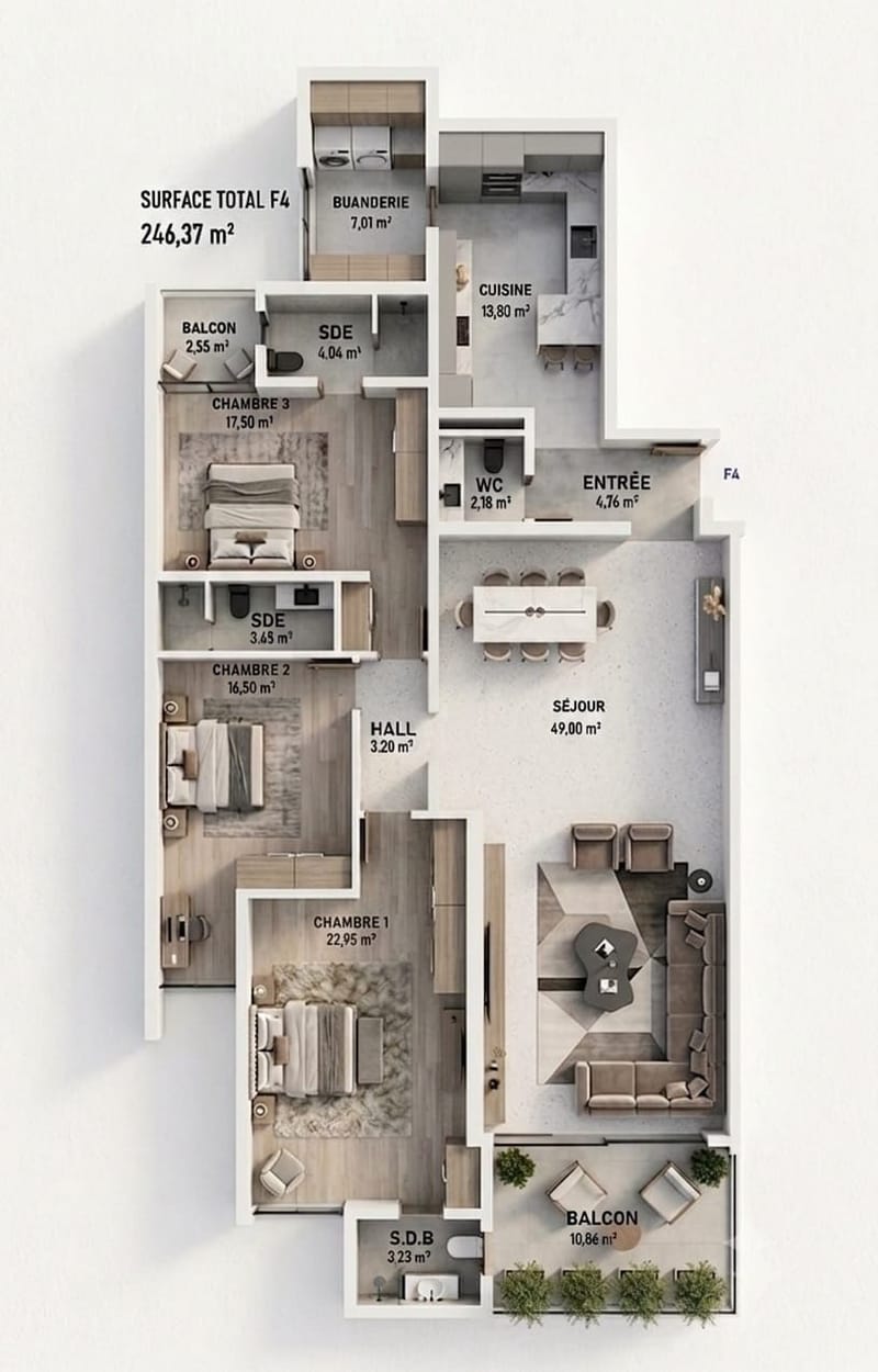 PLAN 3D & INTERIEUR