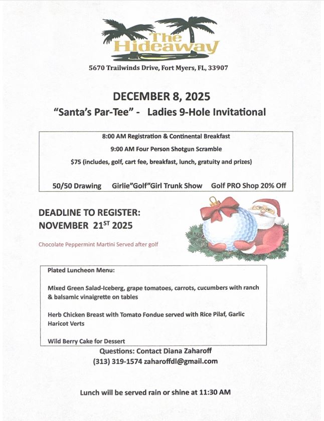 The Hideaway Invitational - December 8th 2025