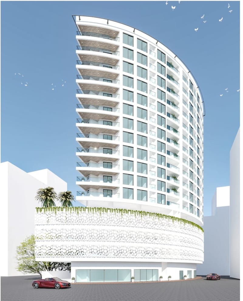 PROJECT:  B+G+4P+12+ROOF RESIDENTIAL & COMMERCIAL BUILDING
