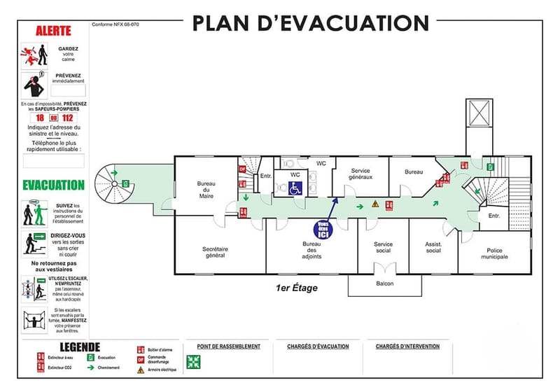 Plan d'évacuation