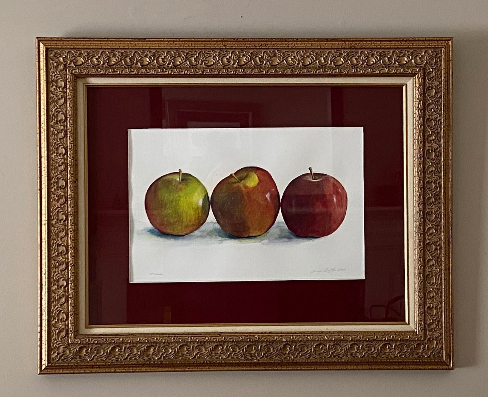 McIntosh watercolor framed