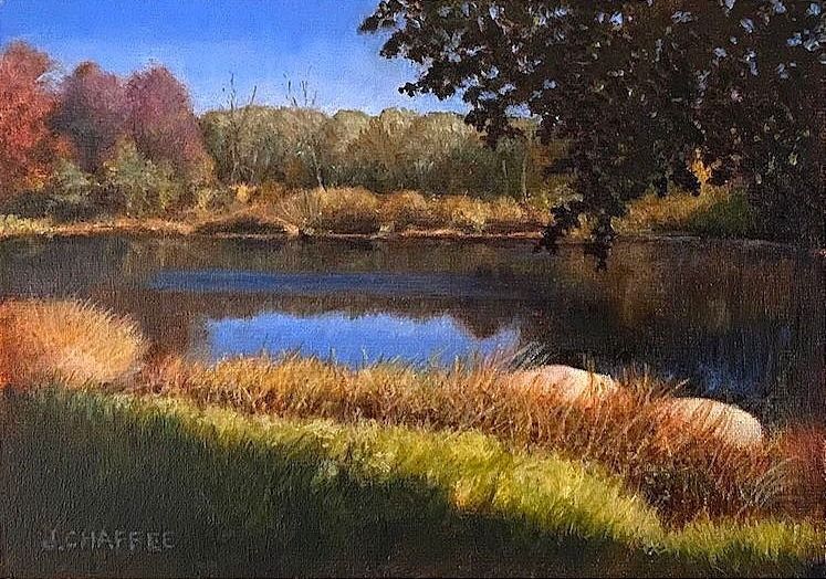 Pond at Trail Wood, Hampton, CT, Oil, 5"x7"
