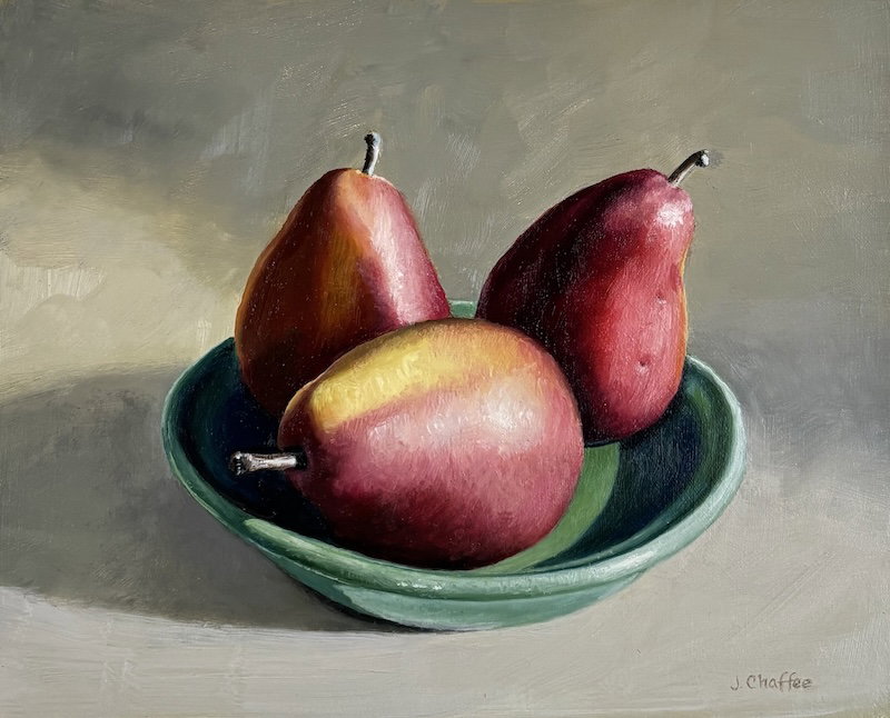 "Pears in a Green Dish #2"