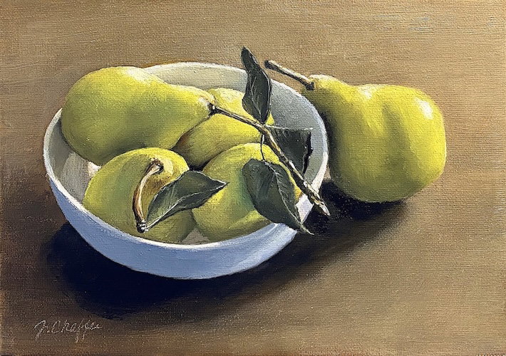 Late Summer Orchard Pears in Bowl