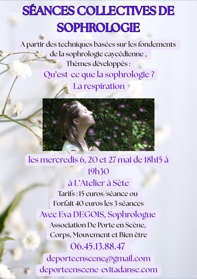 séances collectives de sophrologie en mai