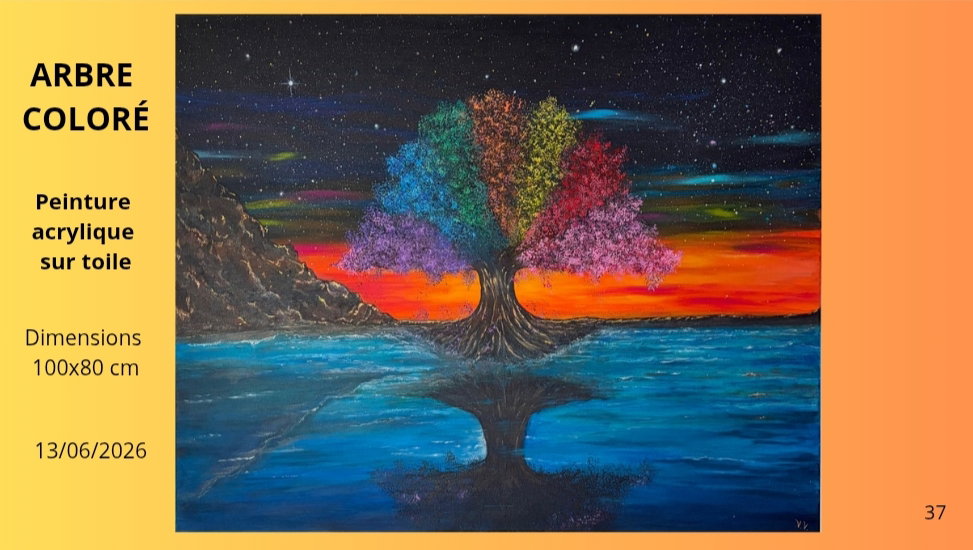 ARBRE COLORÉ 100X80 cm