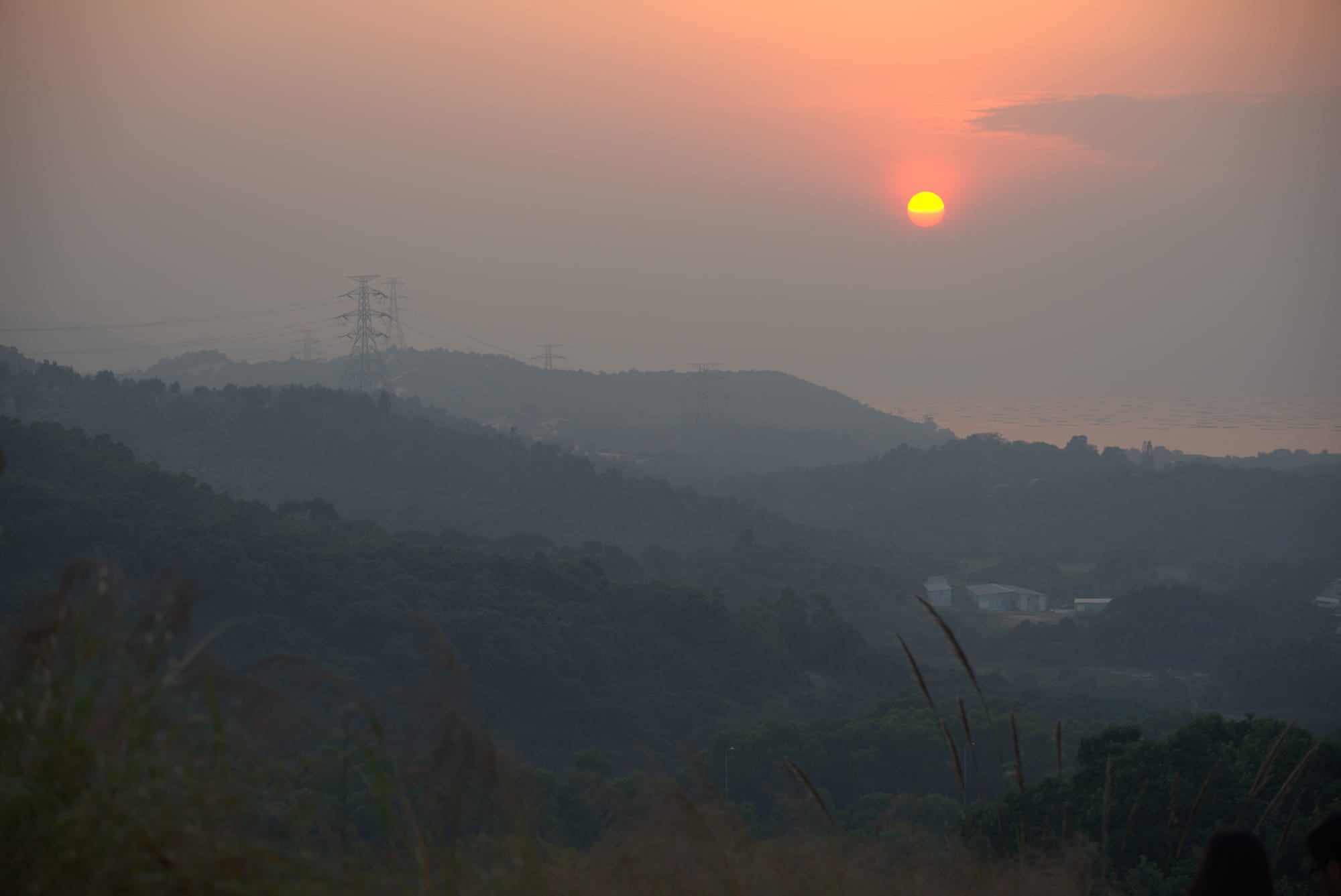 Sunset near SZ Bay bridge