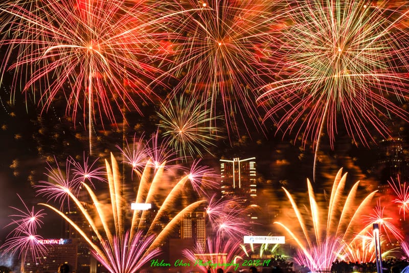 Firework from Wanchai Hong Kong