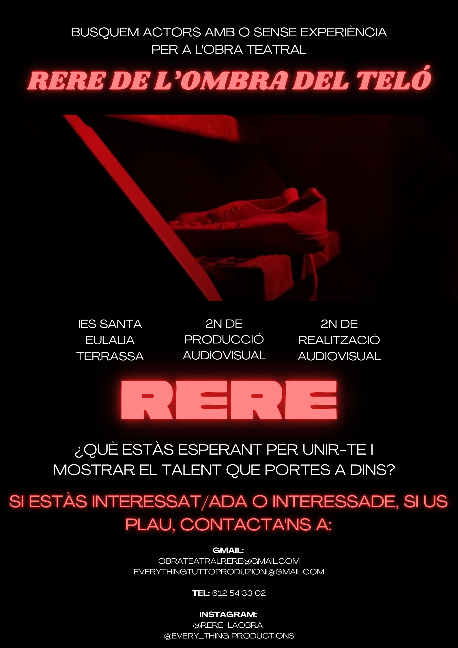 CARTELLS 2 PER AL CAST OFICIAL DE L'OBRA EN CASTELLÁ I CATALÁ