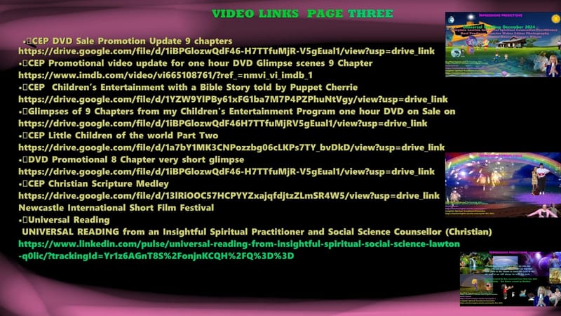 Video Links Page Three