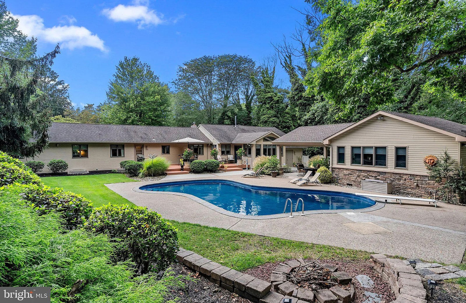 Sober Living Pool Area