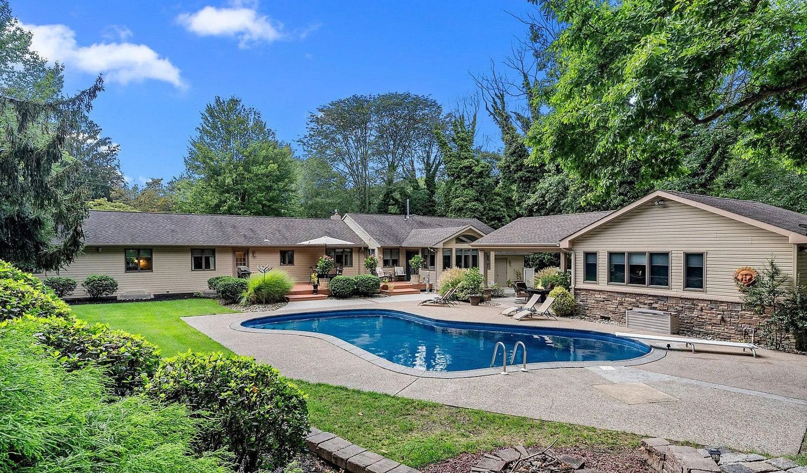 Sober Living Pool Area