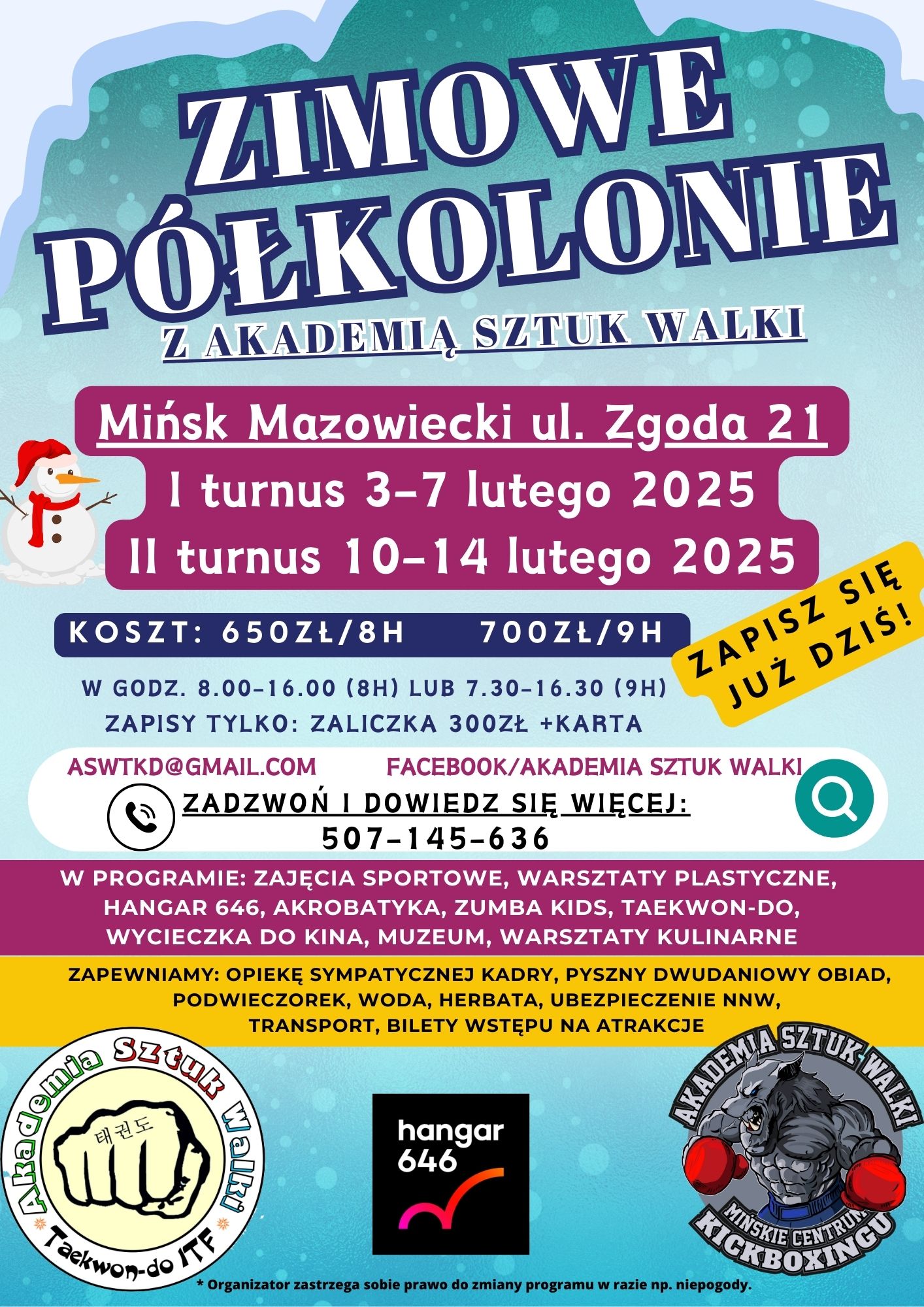 ZIMOWE PÓŁKOLONIE