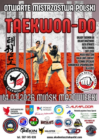 Otwarte Mistrzostwa Polski Taekwon-do 16.03.2026