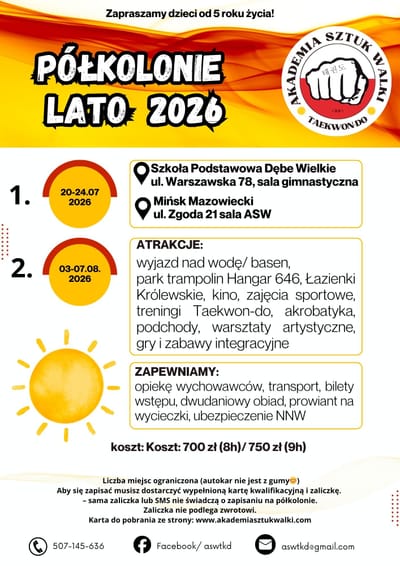 PÓŁKOLONIE LATO 2026