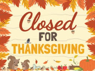GYM CLOSED for THANKSGIVING! 11/26-11/30