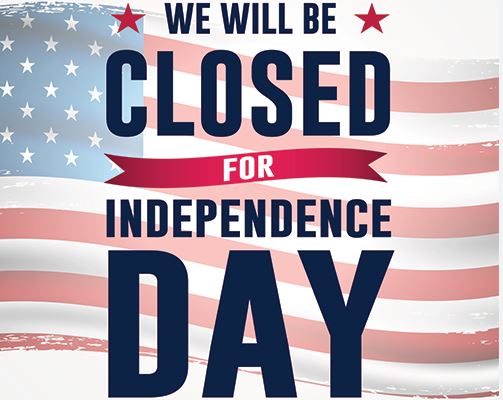 GYM CLOSED: Saturday, July 4th