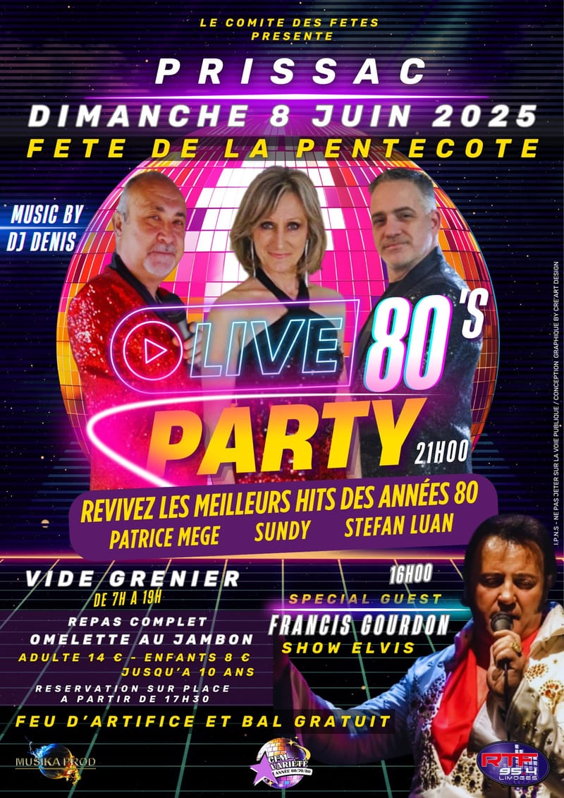 SHOW ELVIS 16H  / LIVE 80 PARTY 21H
