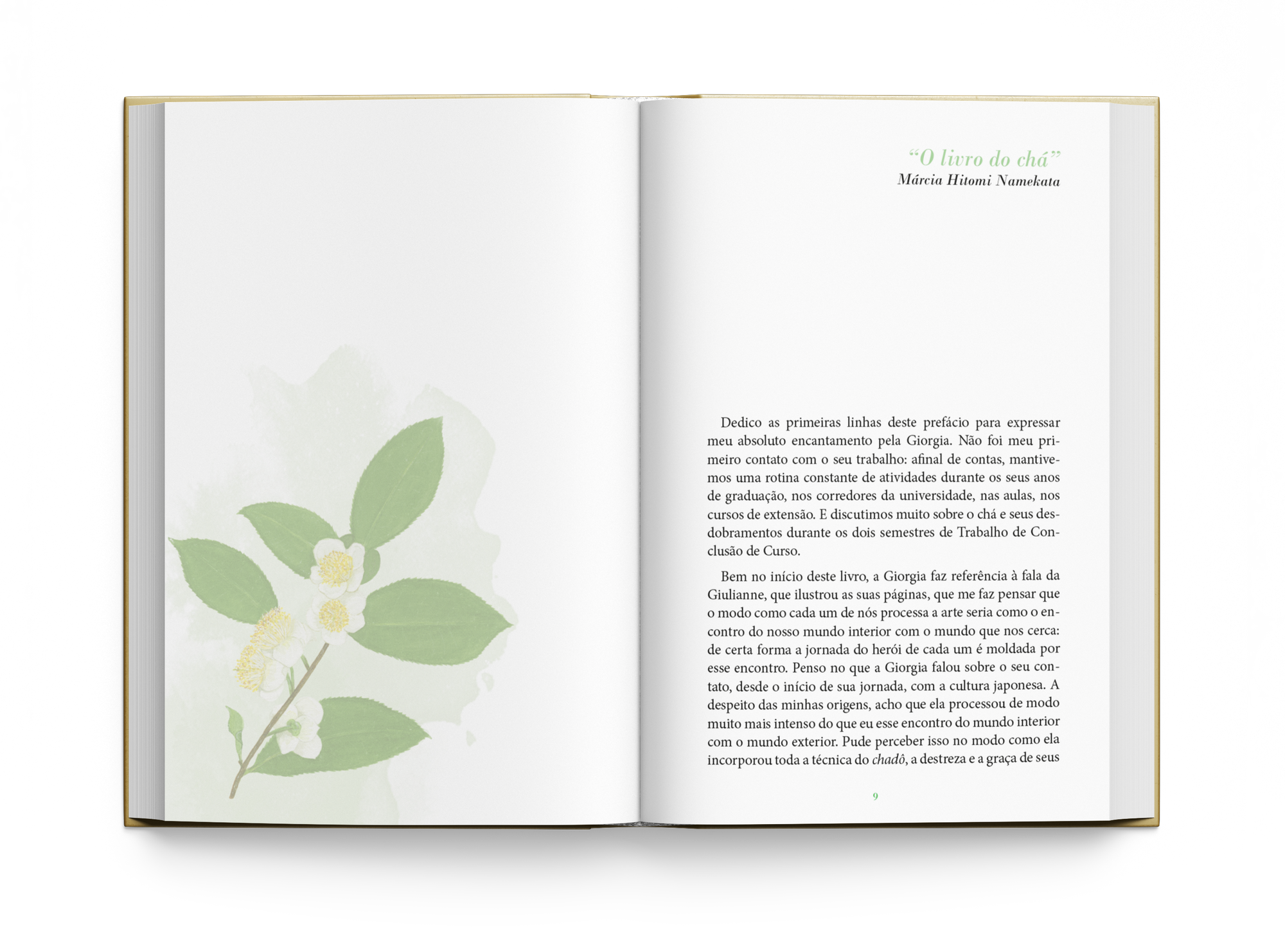 diagramação do livro O SOM DO CHÁ - Editora Laboralivros