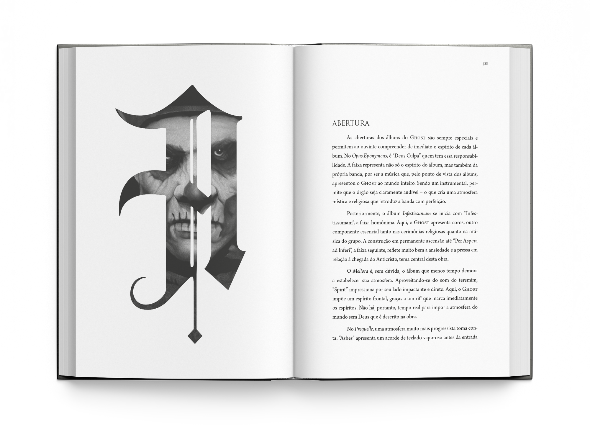 diagramação do livro DICIONÁRIO DIABÓLICO DO GHOST - Editora Estética Torta