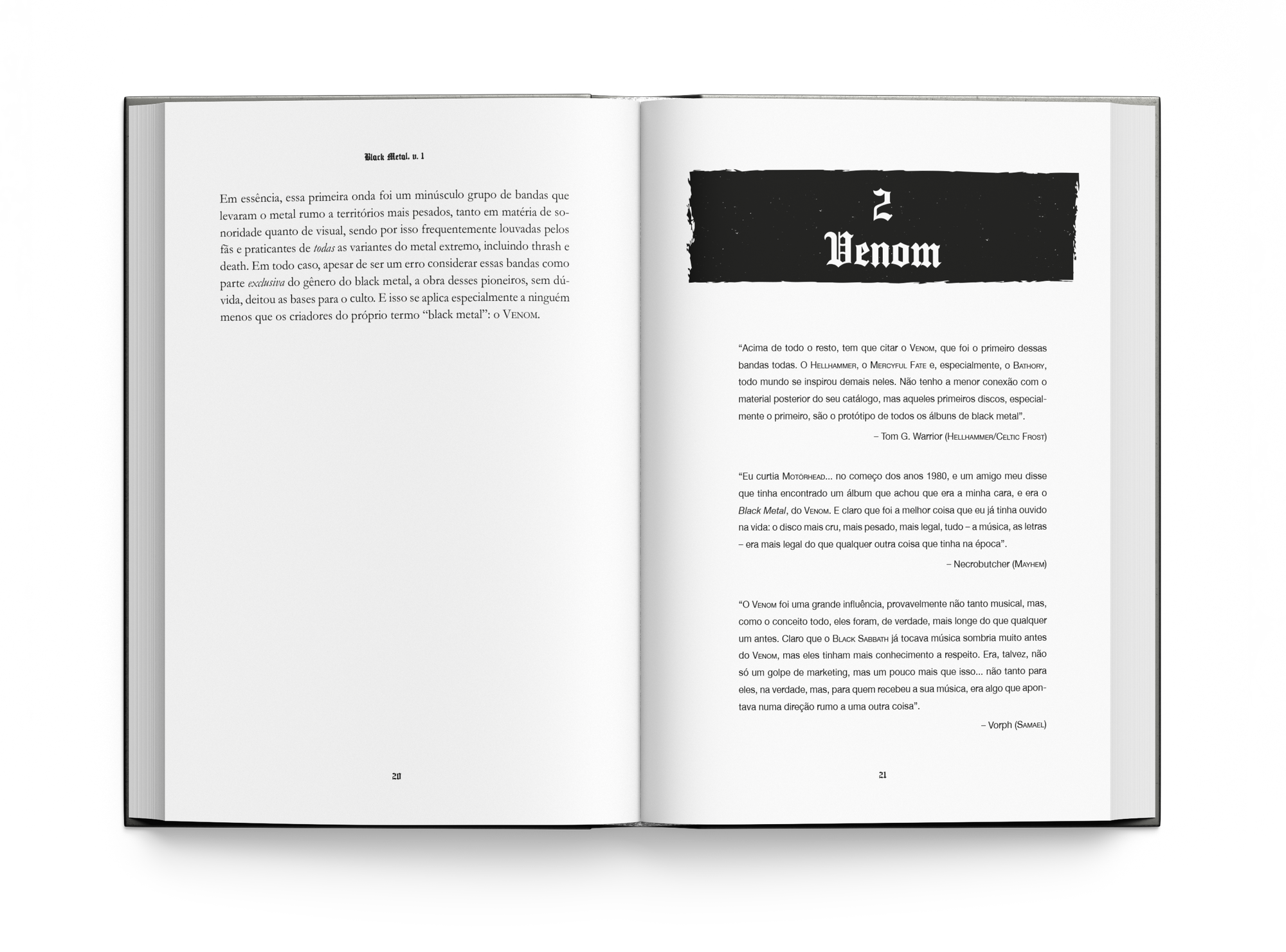 diagramação do livro BLACK METAL A HISTÓRIA Vol. 1 e 2 - Editora Estética Torta