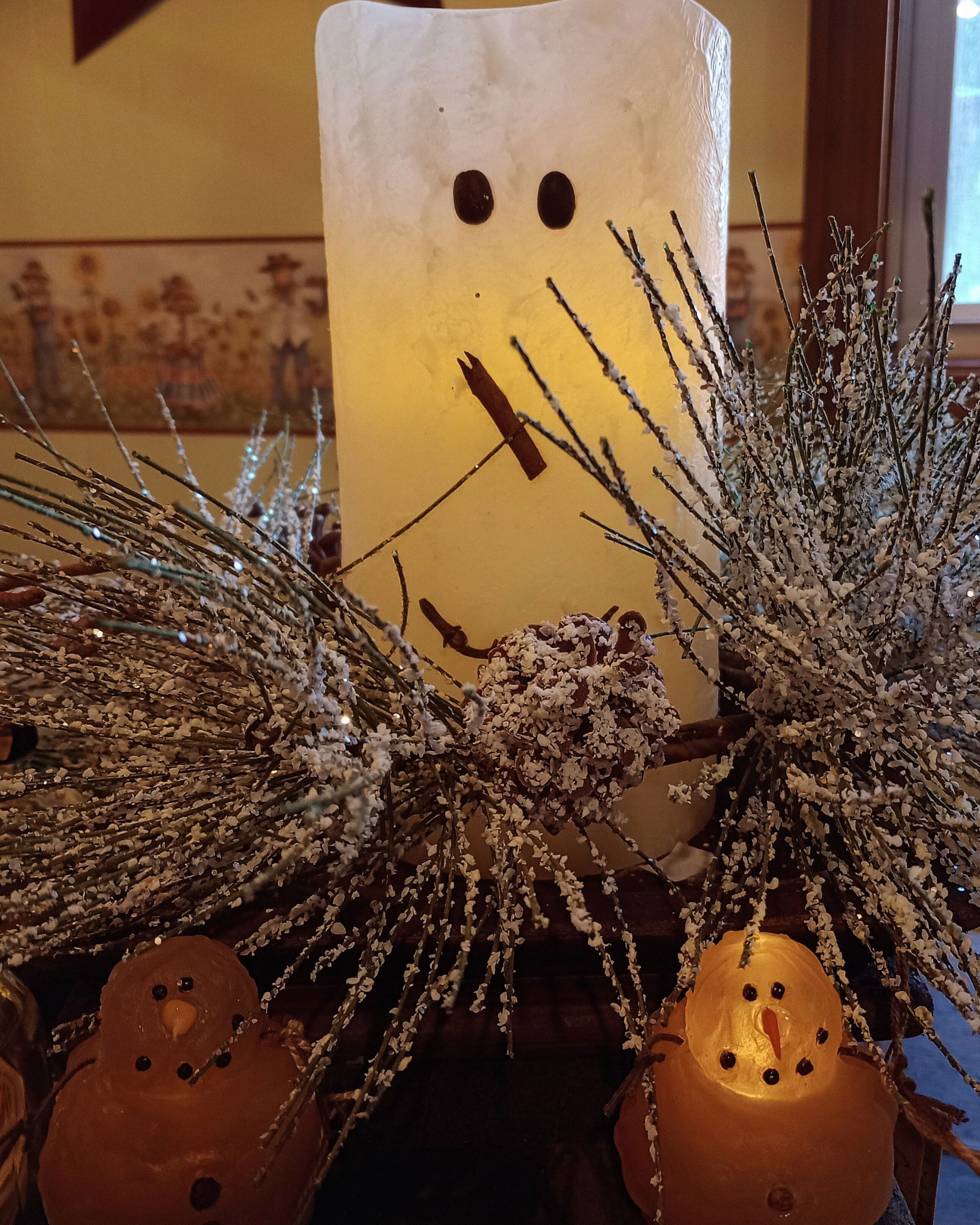 Snowman Candle