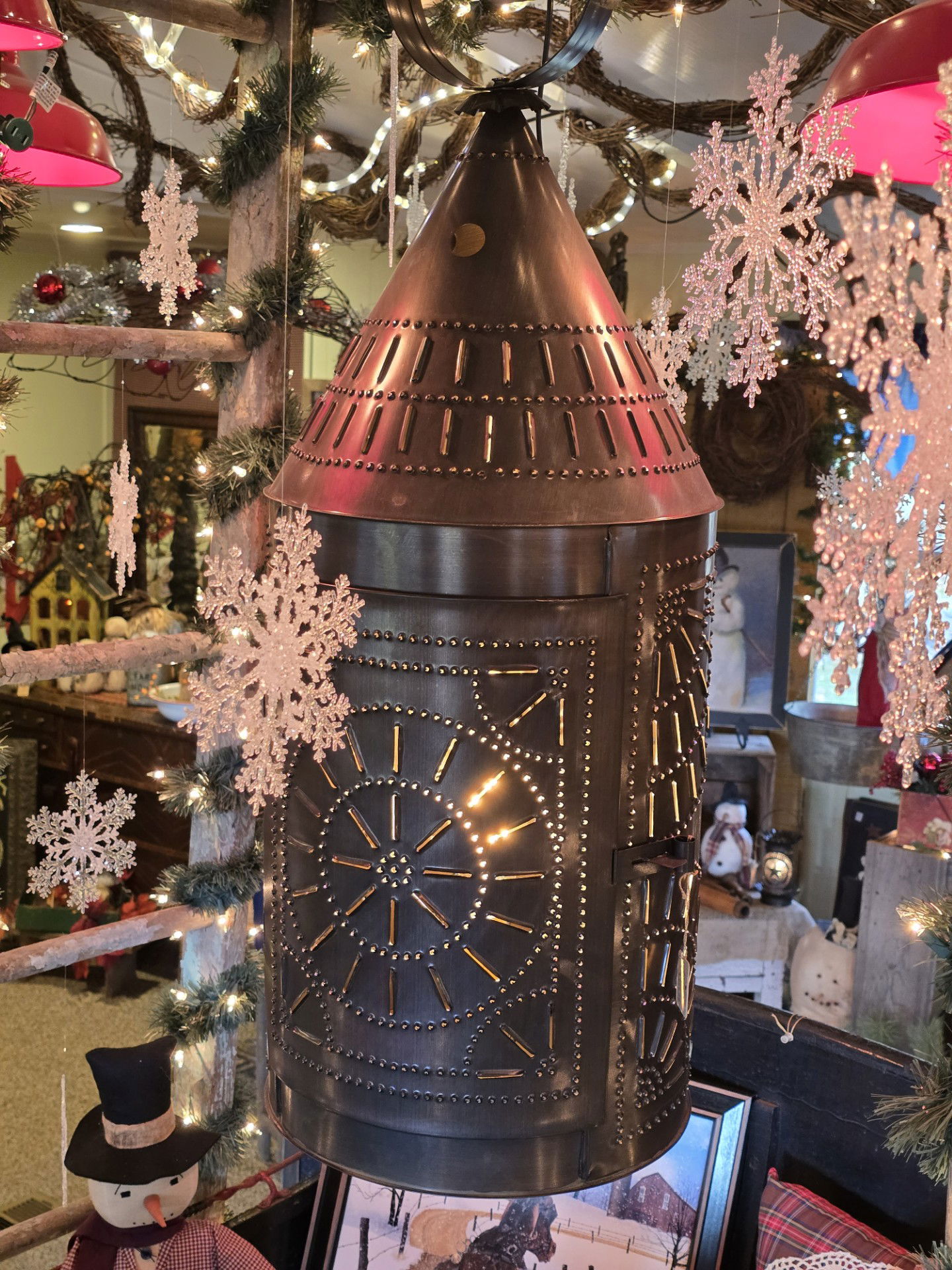 Hand-Punched Tinner's Lantern