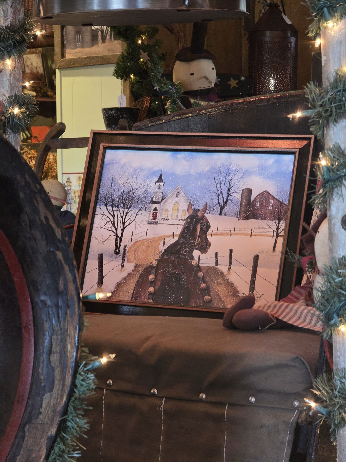 Sleigh Bells Frame w/Horse