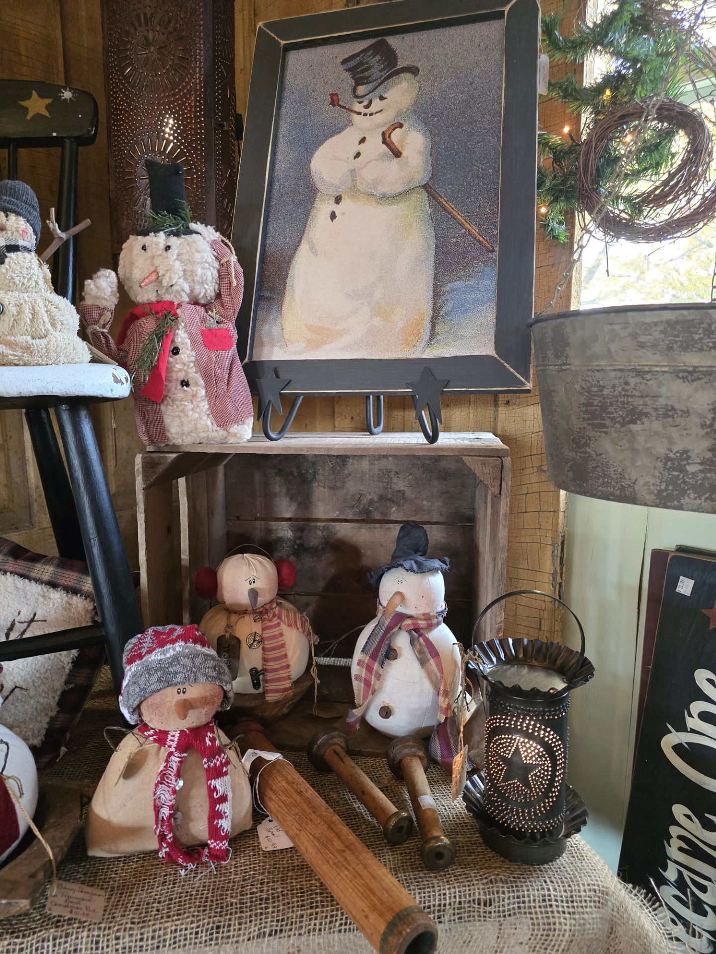 Snowman w/Top Hat and Cane Frame