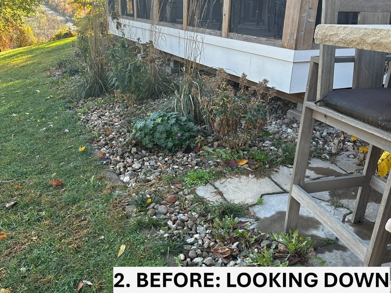 Garden Bed Refresh with River Rock Mulch