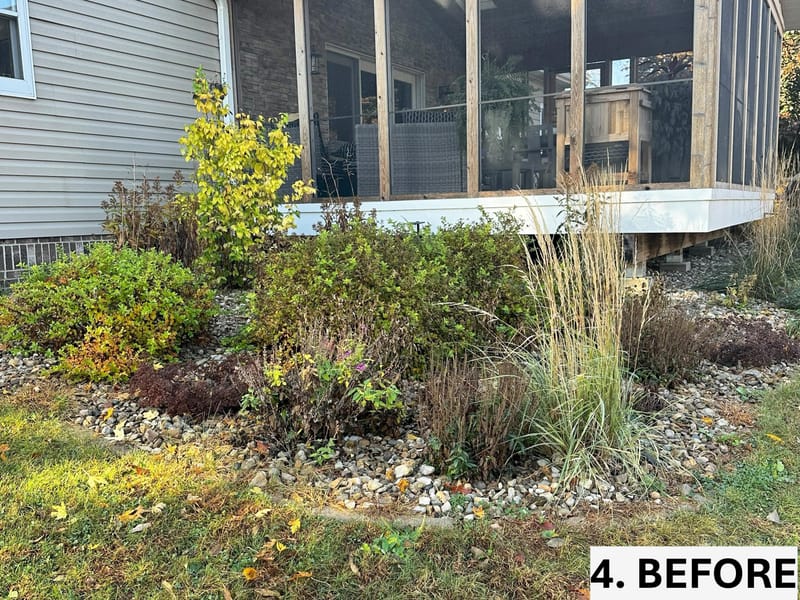 Garden Bed Refresh with River Rock Mulch