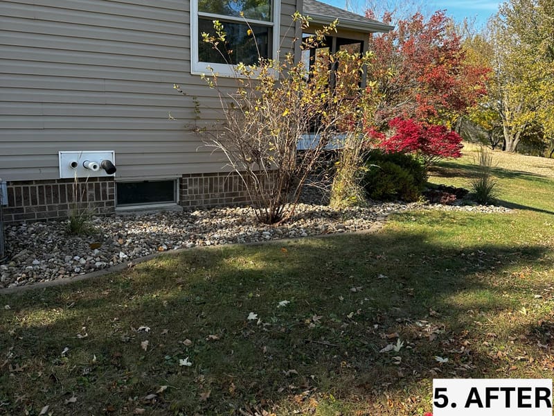 Garden Bed Refresh with River Rock Mulch