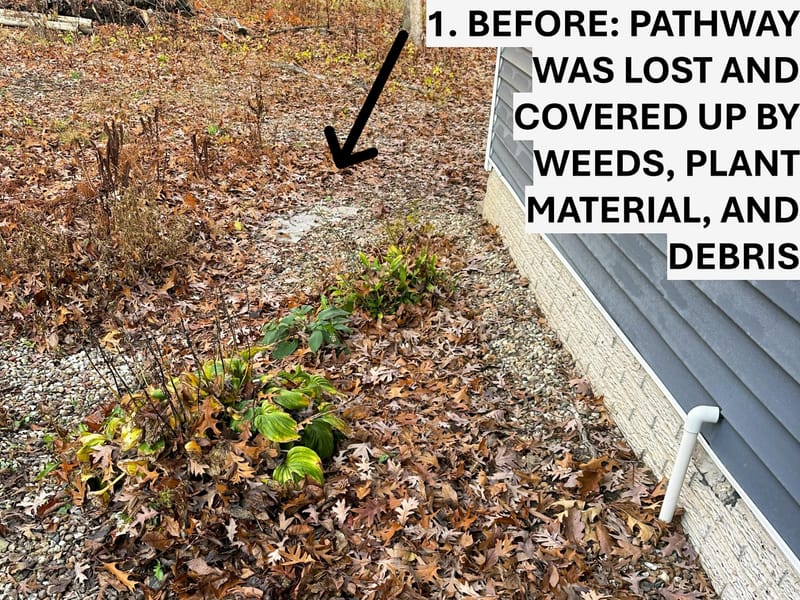 Restoring Rock Pathways and Mulch Garden Beds