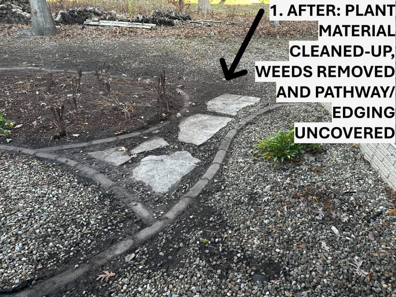 Restoring Rock Pathways and Mulch Garden Beds
