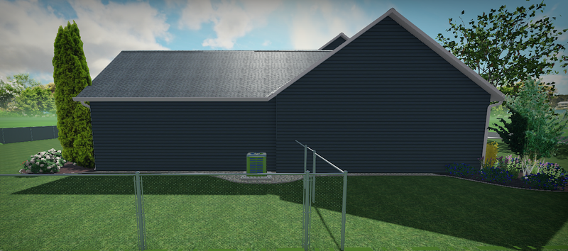  A Bold Transformation: Low Maintenance Landscaping for a Navy Blue Home