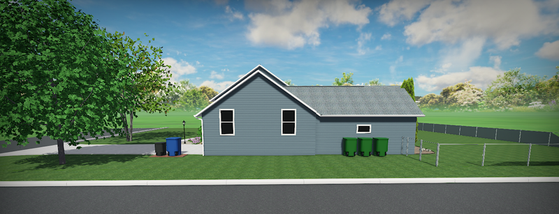  A Bold Transformation: Low Maintenance Landscaping for a Navy Blue Home