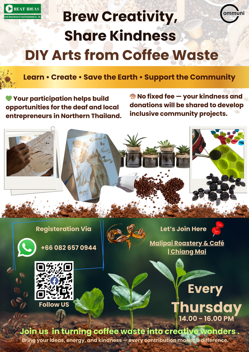 Charity DIY Arts Workshop from Coffee Waste